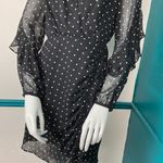 Rachel Roy  polka dot dress with sheer sleeves a ruffle detail. Photo 1
