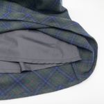 Vtg 80s Michele Plaid Skirt Size 14 Academia Preppy Heritage Old Money Modest Green Photo 6