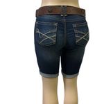 Wall Flower  Legendary Fit Bermuda Western Blue Jean Shorts with Rhinestone Belt 5 Photo 3