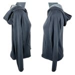 UGG  Cropped Hoodie Sweatshirt Women's Small Gray Active Neutral Raw Hem & Cuffs Photo 8