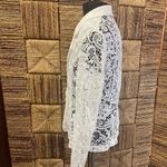 Baciano white‎ Lace Jacket Size Small. White Photo 2
