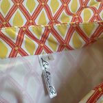 Lilly Pulitzer Lulu-B Yellow Coral Diamond Geo Print Sleeveless Dress UPF Preppy Casual Large Photo 5