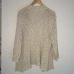 Eileen Fisher Woman 1X Oatmeal Beige Cardigan Sweater Linen Nylon Neutral Fall Photo 4