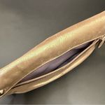 Coach  Champagne Gold Shimmer Metallic Pleated Leather Wristlet Wallet Photo 8