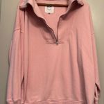 Aerie Down To Earth Pink Quarter Zip Photo 0