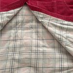 L.L.Bean Corduroy Button Front Shirt Jacket L PET Raspberry Lined Vintage Red Size L Photo 5