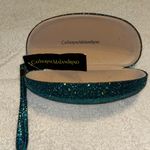 Catherine Malandrino  Teal Glitter Eyeglass Case Photo 0