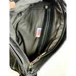 Vintage Stone Mountain Black Leather Shoulder Bag Handbag Made USA Photo 8