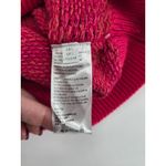 Free People Women's Red Sparkle Knit V Neck Long Sleeve Cropped Sweater Large Photo 3