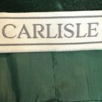 Vintage 80s Edwardian Military Gothic Carlisle Velvet Jacket Forest Green Size 6 Photo 3