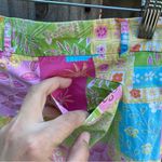 Vintage 90’s Cotton Connection High Waisted Tropical Summer Patchwork Shorts Pink Size 10 Photo 6