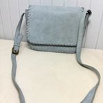 Hayden Harnett crossbody bag in a light blue shade with whipstitch detailing Photo 3
