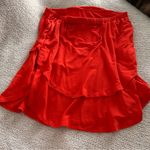 Free People red orange strapless layered + relaxed boho short sunsational set Photo 5