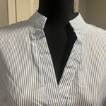 women’s tank top blouse blue and white stripe Size L Photo 2