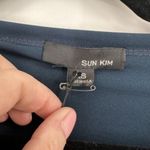 NWT Sun Kim Dark Teal Full Zip Blue London Tunic Dress Size XS Bubble Hem Photo 5