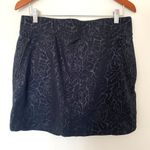 Orvis  Womens Embossed Pull On Travel Skort Golf Black Rose Embossed Print Sz M Photo 1