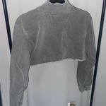 Comfort Colors Dark Grey 3/4 Zip Front Cropped Pullover Photo 1