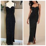 Lulus NWT  A-Lister Black Rhinestone Bustier Maxi Dress Photo 1