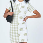 Princess Polly  Lainey Floral Sweater Knit Collar Mini Dress XS/S Photo 0