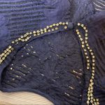 Lela rose necklace jeweled collar floral dress sz 12 Blue Photo 5