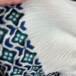 Solitaire  White Gauzy Flowy Embroidered Top Womens Medium Photo 12