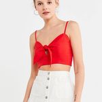 Urban Outfitters  Red Crop Top Adjustable Tie Photo 3