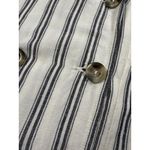 Anthropologie Plicro Blazer Womens XS White Black Striped Linen Double Breasted Photo 6