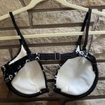 Venus Vintage Swimwear Bikini Black White Scroll Print Y2K 34b top Medium Bottom Photo 1