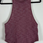 Lululemon Sweat Date in Heather Burgundy Racerback Tank Top Size 6 Photo 0