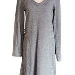 J.Jill  DRESS Small Gingham Knit Side-Snap Dress Long Sleeve Photo 0