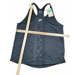 Nike NWT Women's Running Mesh Racer Back Black Gray Tank Top Size XL Photo 3