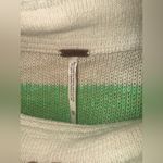 Free People Mint and Cream Striped Crew Neck Sweater Photo 3