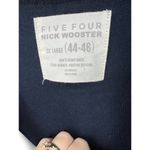 New Five Four Nick Wooster 2X Knit Cardigan Sweater Mid Length Oversized Varsity Blue Photo 4