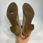 Toms  Majorca tan perforated suede heels peep toe block heels women’s size 9 Photo 6