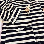 Levi's Trekking Parka Striped Hooded Jacket Nautical Canvas Navy/White Large NWT Photo 5