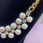 Dillard's Dillard’s Pearls & Rhinestones Statement Fashion Necklace Gold Tone Photo 3