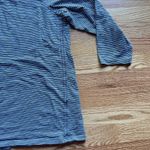 Pact  Women Size Medium Dark Gray Stripe‎ 100% Organic Cotton Top Casual Preppy Photo 2