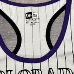 5th & Ocean Colorado Rockies Racerback Tank Top Juniors M White Cotton MLB Photo 3