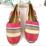 Splendid Striped Canvas Espadrille Slip On Loafers Pink Multi 10 Photo 2