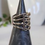 Silver Multi Chain Link Ring Photo 5