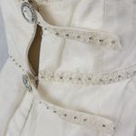 Birnbaum & Bullock Womens Bridal Gown Size 10 Ivory Silk Strapless Rhinestones Photo 13