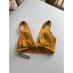 Everlane The Triangle Bikini Top Removable Pads Tie-Back Stretch Yellow Sz S Photo 10