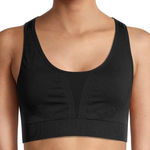 Avia NWT  Women's 2XL Black Seamless Racerback Sports Bra Activewear Top Workouts Photo 0