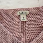 LL Bean Pink V Neck Shaker Stitch Pullover Cotton Sweater size MEDIUM Photo 8