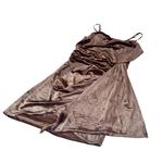 Lulus Living it Luxe Taupe Velvet Tulip Mini Dress Photo 7