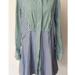 ZARA Mixed Stripes Asymmetrical Button Down Poplin Shirtdress Size M Photo 1