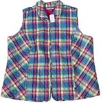 NWT CJ Bank Quilted Zip Front Vest Plaid Size 2X Photo 0