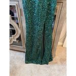 Faeriesty Green Sequin Mermaid Dress with Side Slit Size XSmall Photo 2