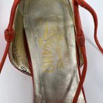 Salvatore Ferragamo Ankle Strap Slip On Orange Shoes Size 7.5 Photo 1