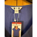 Three Dots  Periwinkle v neck double gauze cotton top size XL nwt (6223) Photo 2